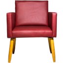 Ver imagem 3 de Kit 4 Poltronas Decorativa para Sala Recepção Consultório Nina Corino Cores Pé Palito 30 Cm Castanho