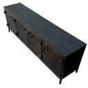 Ver imagem 7 de Rack Industrial com 4 Portas de Ferro e Revestimento de Madeira - Cor Preta
