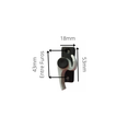 Ver imagem 7 de FECHO JAPONES CARACOL TRINCO 751 D/E PRETO JANELA PORTA LINHA 16 OU 25 PAR