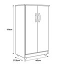 Ver imagem 5 de Kit 2 Armários Organizador Multiuso Rosana 2 Portas Branco - Desk Design