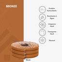 Ver imagem 2 de Painel Ripado Eva Autocolante Bronze 10cm - Rolo 10 Metros