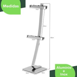 Porta Papel Higiênico de Chão com Reserva Cromado Fs - 5