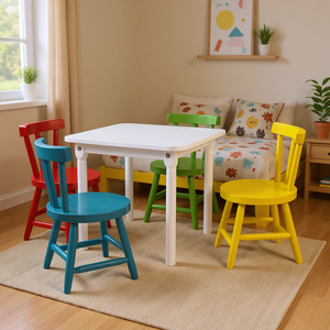 Conjunto Infantil com 4 Cadeiras Miami Jm Móveis