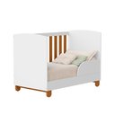 Ver imagem 3 de Berço Mini Cama com Cômoda Sapateira 1 Porta e 4 Gavetas Apolo Branco Fosco/Savana - Reller Mó