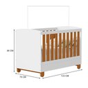 Ver imagem 5 de Berço Mini Cama com Cômoda Sapateira 1 Porta e 4 Gavetas Apolo Branco Fosco/Savana - Reller Mó