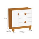 Ver imagem 6 de Berço Mini Cama com Cômoda Sapateira 1 Porta e 4 Gavetas Apolo Branco Fosco/Savana - Reller Mó