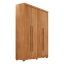 Ver imagem 2 de Guarda-Roupa Solteiro 100% MDF 4 Portas e 2 Gavetas com Pés Multimóveis CR35519 Madeirado