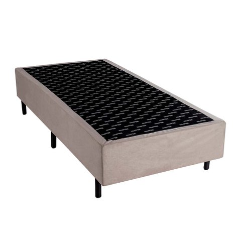 Cama para Box Solteiro Barcelona Bege 88x188 Apolospuma