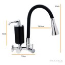 Ver imagem 3 de Torneira de Cozinha Preto Gourmet Parede Inox com Filtro Preto Flexível bico Arejador Duplo Jato