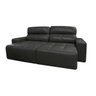 Sofá Retrátil e Reclinável de Couro Atami 2,30 M Graphite - Mempra Design - 3
