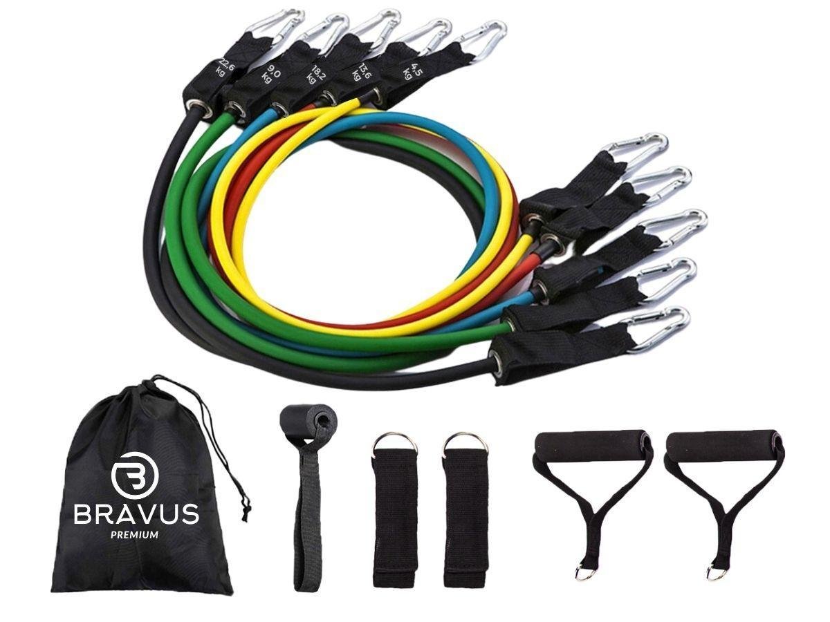 Kit Elástico Extensor Tubing Premium Bravus Sport - 1