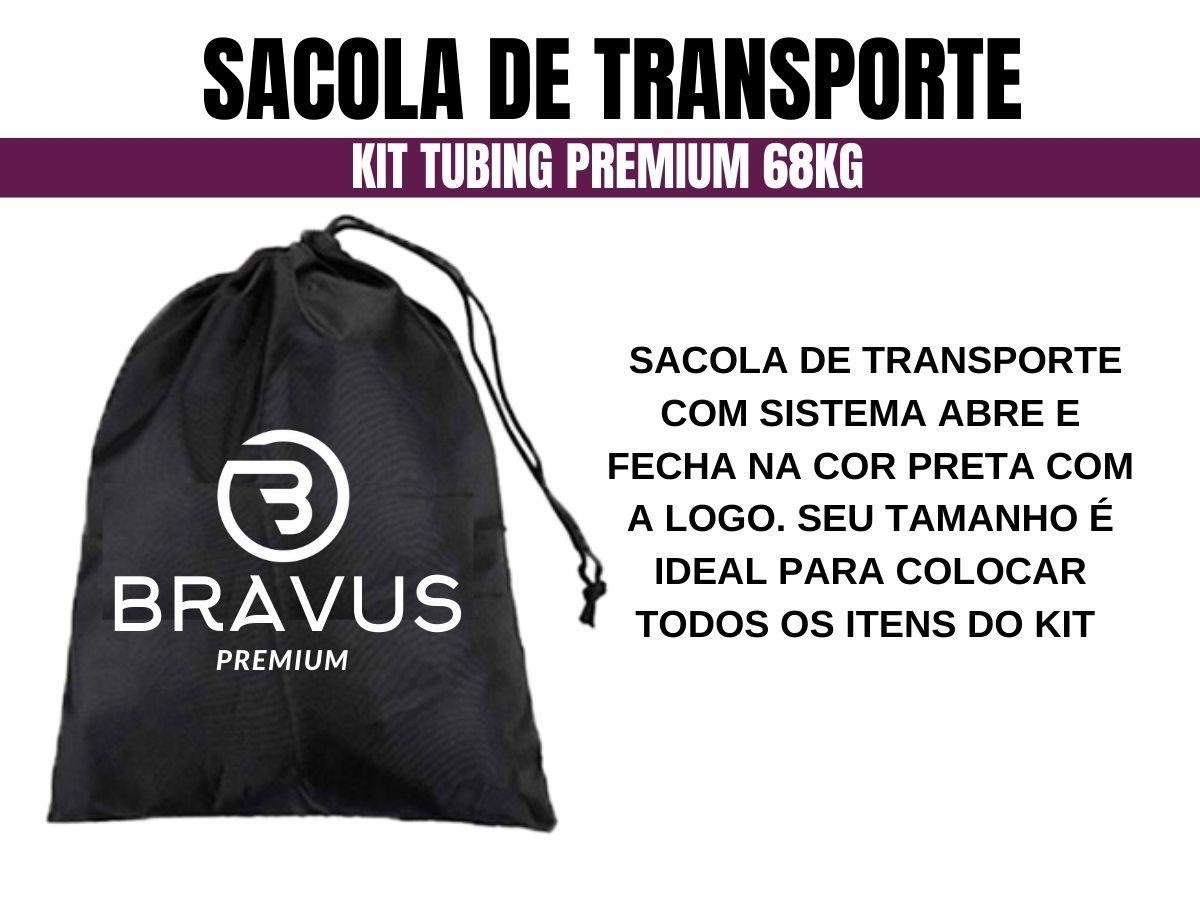 Kit Elástico Extensor Tubing Premium Bravus Sport - 6