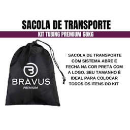 Kit Elástico Extensor Tubing Premium Bravus Sport - 6