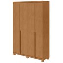 Ver imagem 1 de Guarda-roupas 4 Portas 2 Gavetas 100% Mdf Alonzo sem Espelho e com Pés - Lopas Amendoa Clean
