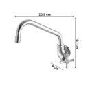 Ver imagem 4 de Torneira Cozinha Parede Tetra 1/4 de Volta 26334 Meber - Cromado