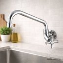 Ver imagem 2 de Torneira Cozinha Parede Tetra 1/4 de Volta 26334 Meber - Cromado