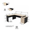 Ver mais imagens de Conjunto Mesa Pedestal em L com Cadeira de Escritório Ergonômica