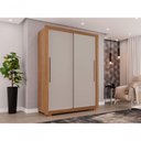 Ver mais imagens de Guarda Roupa 2 Portas 2 Gavetas Panamá Salleto Cinamomo/off White