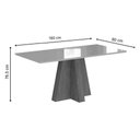 Ver imagem 7 de Conjunto: Mesa Sala Jantar Patricia C/ Tampo Madeirado C/ Vidro Canto Reto 160x80cm e 6 Cadeiras