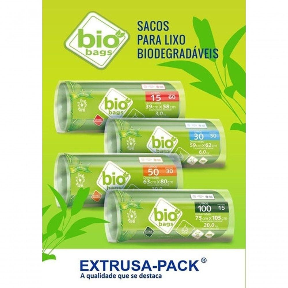 Saco de Lixo Verde 100l 30unid Biobags - 5