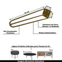 Ver imagem 2 de Kit 4 Pés de Metal 25 CM Hairpin Legs Rack e Puffs Dourado