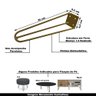 Kit 4 Pés de Metal 25 CM Hairpin Legs Rack e Puffs Dourado - 2