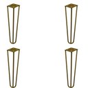 Ver imagem 1 de Kit 4 Pés de Metal 25 CM Hairpin Legs Rack e Puffs Dourado