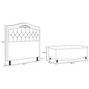 Ver imagem 5 de Cabeceira Cama Box Casal Queen 160cm com Calçadeira Baú Imperial J02 Facto Marrom-bege - Mpozenato