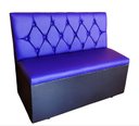 Ver imagem 1 de Poltrona Sofá Booth 1,10 Acento e Encosto Roxo Base Preta Capitone a Mao 234