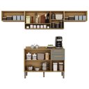 Ver imagem 4 de Cozinha Compacta Modulada 4 Peças 8 Portas 2 Gavetas Bella Cinza/Jequitibá/Granizo