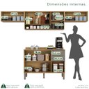 Ver imagem 5 de Cozinha Compacta Modulada 4 Peças 8 Portas 2 Gavetas Bella Cinza/Jequitibá/Granizo