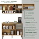 Ver imagem 6 de Cozinha Compacta Modulada 4 Peças 8 Portas 2 Gavetas Bella Cinza/Jequitibá/Granizo