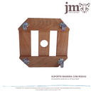 Ver imagem 4 de Suporte para Vaso com Rodas Cristal em Madeira 25cm