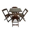 Conjunto de Mesa Dobrável de Madeira com 4 Cadeiras Mega Madeira - 1