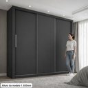 Ver imagem 5 de Guarda-Roupa Casal 3 Portas 4 Gavetas 185,5cm Viena Yescasa Preto