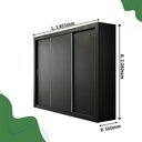 Ver imagem 3 de Guarda-Roupa Casal 3 Portas 4 Gavetas 185,5cm Viena Yescasa Preto