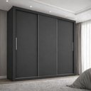 Ver imagem 1 de Guarda-Roupa Casal 3 Portas 4 Gavetas 185,5cm Viena Yescasa Preto