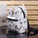 Ver imagem 1 de Mochila Jardim Florido Flores e Borboletas Importada - Branca