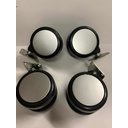 Ver imagem 1 de Roda Rodinha Rodízio Escovado Chapa 4 Peças