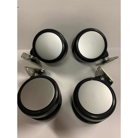 Roda Rodinha Rodízio Escovado Chapa 4 Peças