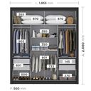 Ver imagem 4 de Guarda-Roupa Casal com Espelho 3 Portas 4 Gavetas 185,5cm Viena Yescasa