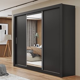 Guarda-Roupa Casal com Espelho 3 Portas 4 Gavetas 185,5cm Viena Yescasa - 10