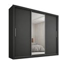 Ver imagem 2 de Guarda-Roupa Casal com Espelho 3 Portas 4 Gavetas 185,5cm Viena Yescasa Preto