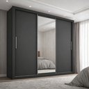 Ver imagem 1 de Guarda-Roupa Casal com Espelho 3 Portas 4 Gavetas 185,5cm Viena Yescasa