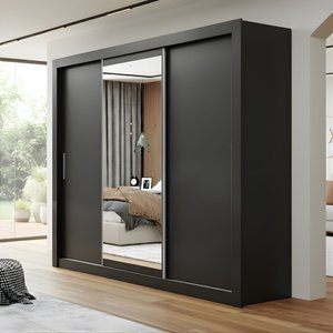 Guarda-Roupa Casal com Espelho 3 Portas 4 Gavetas 185,5cm Viena Yescasa