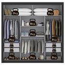 Ver imagem 6 de Guarda-Roupa Casal com Espelho 3 Portas 4 Gavetas 185,5cm Viena Yescasa