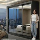 Ver imagem 5 de Guarda-Roupa Casal 3 Portas com Espelho e 4 Gavetas 185,5cm Viena Yescasa