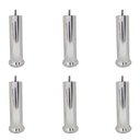 Ver imagem 6 de Kit Pes para Cama Box 5 Pes 2 Rodizio Cromado com 13 Cm Altura