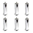 Ver imagem 1 de Kit Pes para Cama Box 5 Pes 2 Rodizio Cromado com 13 Cm Altura