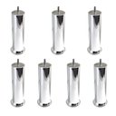 Ver imagem 2 de Kit Pes para Cama Box 5 Pes 2 Rodizio Cromado com 13 Cm Altura